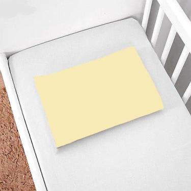 Imagem de Kit 4 Fronha Berço Simples 30x40 Capa De Travesseiro Infantil 100% Algodão Bainha (Amarelo)