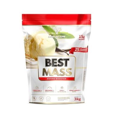 Imagem de Hipercalórico Best Mass (Com Creatina) Body Shape 3kg Refil (3kg, Baunilha)
