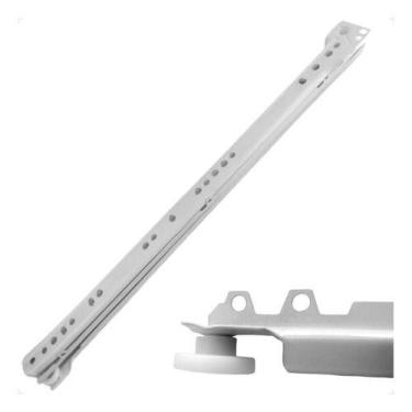 Imagem de Trilho Para Gaveta Par Corrediça Branca Comum 35cm De Apoio - ALBRAS, 
