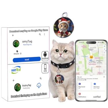 Imagem de Coleira Cat Tracke - Rastreador GPS para gatos - Rastreador GPS para animais de estimação | Android e iOS Universal | Sem taxa mensal | À prova d'água | Funciona com qualquer coleira