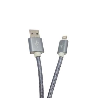 Imagem de Cabo de carregador usb 2 em 1 lightning tipo a e v8 - MULTIMARCA, CINZ