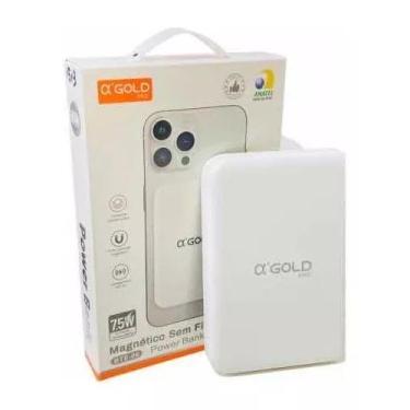 Imagem de Carregador Indução Sem Fio Compatível + tomada para carregar - Gold