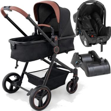 Imagem de Carrinho de Bebe Moises Bebe Conforto Base Galzerano Ivy Black
