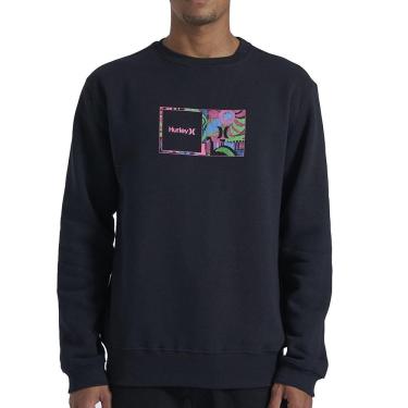 Imagem de Moletom Hurley Careca Double Up Surf Noise WT25 Preto