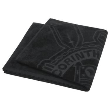 Imagem de Toalha Banho Praia Piscina Time Corinthians Buettner Preto