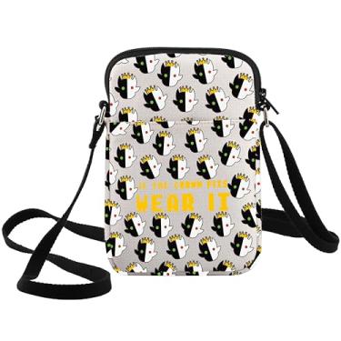 Imagem de WZMPA Bolsa transversal coroa presente inspirado na coroa se a coroa se encaixa Wear It Sling Bag Crown Merchandise, Wear It Cb