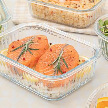 Imagem de 1 -Tigela Potes 1040ML Vidro Resistente Retangular Hermetico