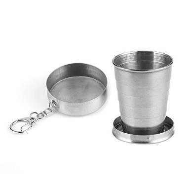 Imagem de Copo De Aço Inoxidável Dobrável De 2 Pces, Copo Dobrável De Aço Inoxidável Caneca De Café Dobrável Copo Dobrável Para Acampamento De Viagem