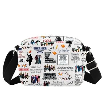 Imagem de MBMSO Bolsa transversal de filme de café da manhã, presentes de filmes dos anos 80 para cérebro, atleta, cesta, presentes de clube de fãs de princesas e criminosos, Bkfst Hb-cb