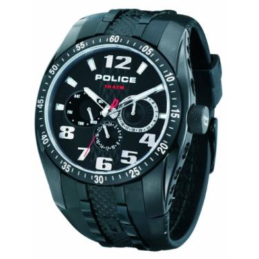 Imagem de Police Relógio masculino PL-12087JSB/02 Topgear com mostrador preto, Preto, Movimento de quartzo