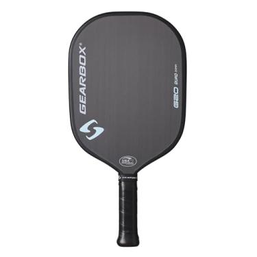 Imagem de Gearbox Raquete de pickleball G20 – núcleo de favo de mel de 20 mm, superfície de fibra de carbono crua, estrutura moldada em uma peça – Controle, Spin & Power – Raquete leve de 227 g para todos os