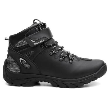 Imagem de Bota Masculina Segurança Motoqueiro Couro Legítimo Refletivo Solado Antiderrapante Macio Leve e Tratorado - Preto/40
