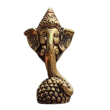 Imagem de Estátua de bronze do Senhor Ganesha – Ídolo Ganpati feito à mão para templo doméstico, escritório, sala de Pooja e decoração espiritual – Escultura Murti de Deus Hindu com acabamento antigo – Presente