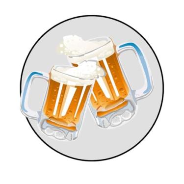 Imagem de Adesivo Decorativo Redondo, Tema Bebidas, 50mm, Vários Modelos (CJ-279, BOPP, 50MM)