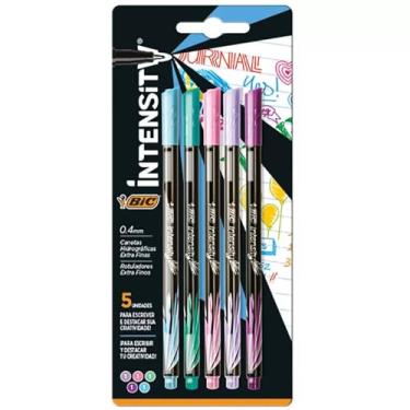 Imagem de Bic - Caneta 5Un Hidrografica Ultra Fina 0 4Mm Intensity Cores Pastel Bic 971111