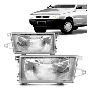 Imagem de PAR FAROL UNO 1991 VIDRO Direito Esquerdo - Cambuci Acessórios