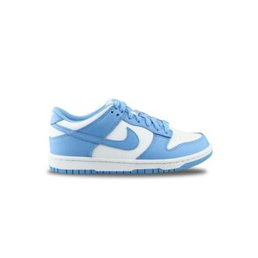 Imagem de Nike Tênis infantil Dunk Low, Branco/azul universitário, 5.5 Big Kid