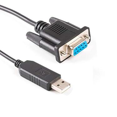 Imagem de JuHXenWire USB para modem nulo (fio cruzado) ft232r USB para serial RS232 DB9 cabo adaptador fêmea conversor de controle para caixa registradora, scanner, câmeras digitais, TV CNC (180 cm/6 pés