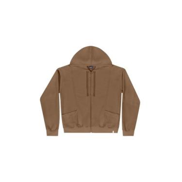Imagem de Jaqueta Juvenil em Moletom Gloss, Marrom, 16
