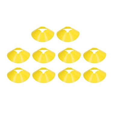 Imagem de Cones De Disco De Futebol Futebol Treinamento Obstáculo Marcador De Disco Cones De Disco Alta Resistência Ao Desgaste PE Material Cor Brilhante Anti Desvanecimento 8c 20cm 10 PCS (Amarelo)
