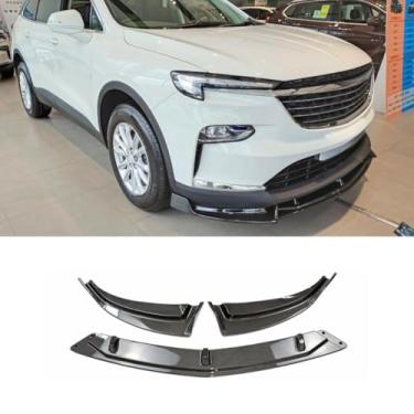 Imagem de Para Enclave 2020 Car Front Bumper Lip Splitter Diffuser Body Kit Gloss Black Bumper Protector Modification Part (Carbon Look)