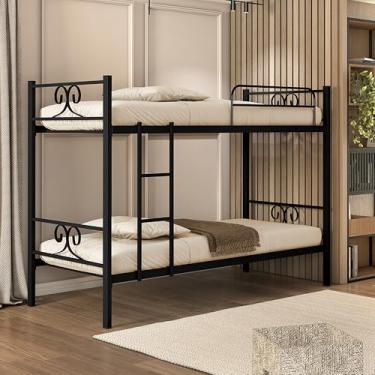 Imagem de Beliche Domus Solteiro Moderno 100% Aço Compacta Preto