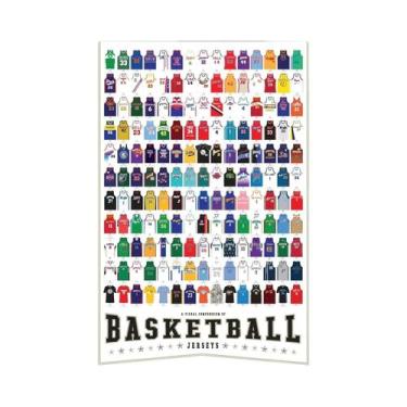 Imagem de XL NBA Uniforme História Poster Arte De Parede Basquete Decoração De Q