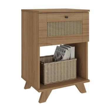 Imagem de Mesa Para Apoio 1 Gaveta Canoas Carvalho