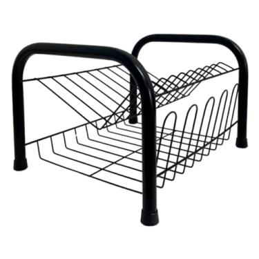 Imagem de Escorredor De Louças Versátil Duplo Compacto Secador Copos 9 Pratos 2 Andares