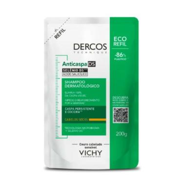 Imagem de Shampoo Vichy Dercos Anticaspa DS Intensivo Cabelos Secos Refil 200g