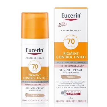 Imagem de Protetor Solar Eucerin Pigment Control Tinted Médio Fps70 50ml