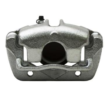 Imagem de R1 Concepts Pinça de freio dianteira esquerda prateada revestida de zinco CAL-20003| Serve para Jaguar Vanden Plas 1987-1988, XJ12, XJ6