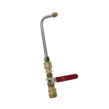 Imagem de Dualoai Acessório de Mangueira para Lavadora de Alta Pressão, Haste Curva, Alto Desempenho, Eficiente, Fácil de Instalar, Conexão Rápida, Adaptador de Manguei, Comprimento 27 cm M22, Tamanho real