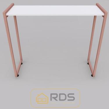 Imagem de Aparador Bella Pés Rosé Gold 90x30x76 - RDS, Branco