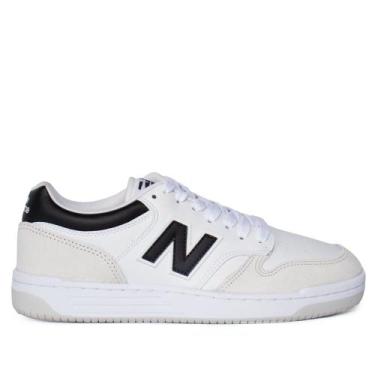 Imagem de Tênis Masculino New Balance Low 480 Couro Branco, Branco, 41