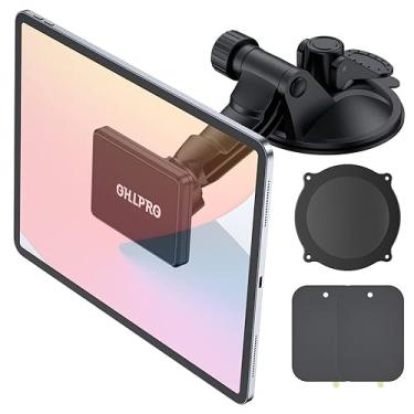 Imagem de Suporte magnético para tablet de carro, suporte universal para carro com ventosa de sucção de para-brisa e ímã super forte giratório de 360 graus com viscosidade de sucção de TPU (poliuretano termoplástico), para telefones e suportes de 10 cm a 25 cm
