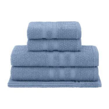 Imagem de Kit Jogo de Toalhas Buddemeyer 5 Peças Banhão Rosto Piso Vanilla 100% 