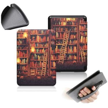 Imagem de Capa com suporte + Pelicula para Novo Kindle Paperwhite de 7 Polegadas (2024) Função Hibernação (Biblioteca)