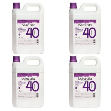 Imagem de Kit Água Oxigenada Beira Alta 40 Volumes 4l C/4