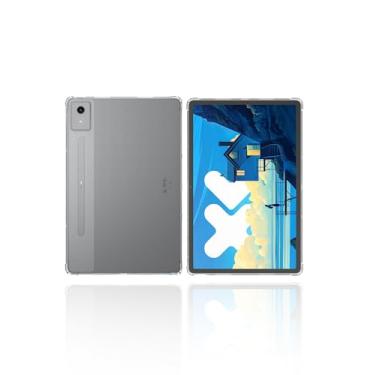 Imagem de Capa transparente para tablet Motorola Moto Pad 60 Pro Android 14 de 12,7 polegadas, design à prova de queda de airbag WUNIKA, fina, leve, à prova de arranhões, capa de borracha de silicone TPU de