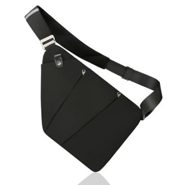 Imagem de brooke kalla Bolsas de viagem transversais antifurto masculinas bolsas de ombro para mulheres presentes para viajantes, Ombro direito - preto, Medium, Pacote com 1