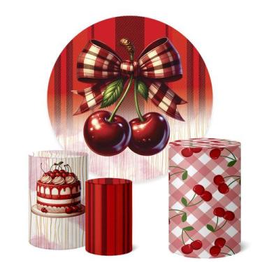 Imagem de Trio Capas Cilindro + Painel Redondo 1,50m Cerejinha - Fadrix, K1CER02