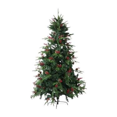 Imagem de Árvore de Natal Verde com Berries Ottawa 210cm 1000 Galhos  Formosinha