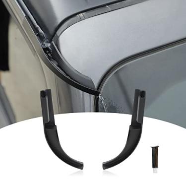 Imagem de JeCar Extensão de calha de chuva Hardtop atualização acessórios externos para desviador de chuva compatíveis com Jeep Wrangler 2018-2024 JL JLU e Gladiator JT 2020-2024