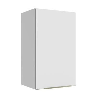 Imagem de Armário Aéreo Madesa Lux 40 cm 1 Porta - Branco/Branco Veludo