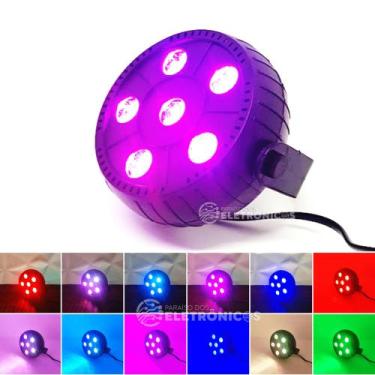 Imagem de Mini Canhão Laser Jogo De Luz Com 6 Leds Rgb Iluminoso Sensor De Som o