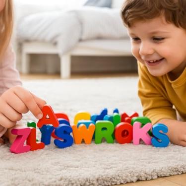 Imagem de Alfabeto Didático Móvel Colorido – Brinquedo Educativo Infantil para Aprendizado da Escrita e Leitura