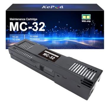 Imagem de Cartucho de manutenção de substituição MC-32 MC 32 para Canon imagePROGRAF TC-20 TC-20M TC-5200 TC-5200M Cartucho de tinta de grande formato para resíduos de impressora Tanque de manutenção (1 pacote)