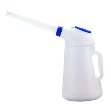 Imagem de Mqetly Jarra Medidora de óleo com Bico Longo, Portátil, Resistente E à Prova de Vazamentos, com Tampa, Dispensador de óleo para Automóveis, Veículos, 4l