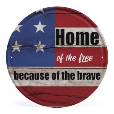 Imagem de Placas de metal personalizadas placa redonda personalizada folha de flandres personalizada para jardim ao ar livre decoração de casa estilo 16